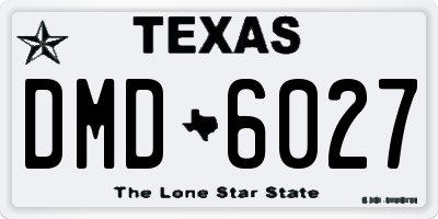 TX license plate DMD6027