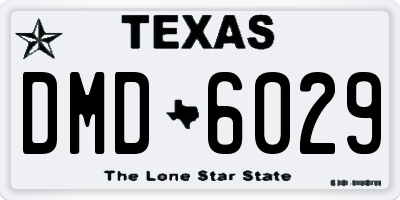 TX license plate DMD6029