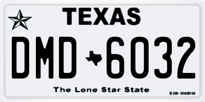 TX license plate DMD6032