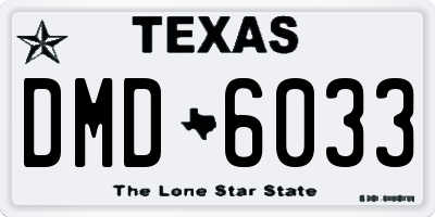 TX license plate DMD6033