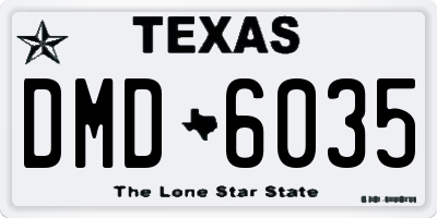 TX license plate DMD6035