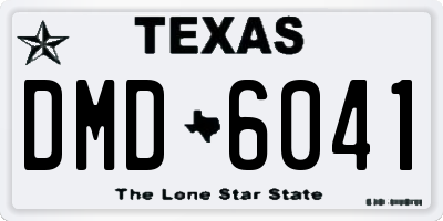TX license plate DMD6041