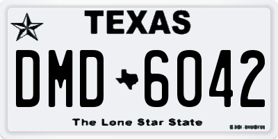 TX license plate DMD6042