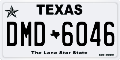 TX license plate DMD6046
