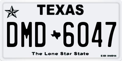 TX license plate DMD6047