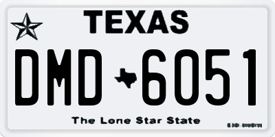 TX license plate DMD6051