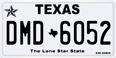 TX license plate DMD6052