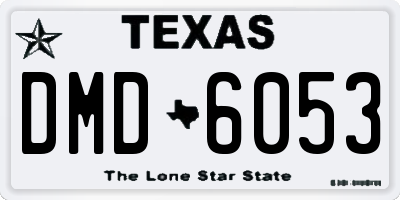 TX license plate DMD6053