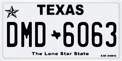 TX license plate DMD6063