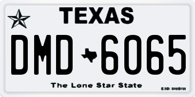 TX license plate DMD6065