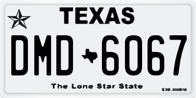 TX license plate DMD6067