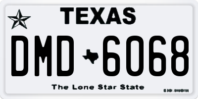 TX license plate DMD6068