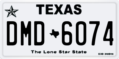TX license plate DMD6074