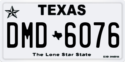 TX license plate DMD6076