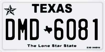 TX license plate DMD6081