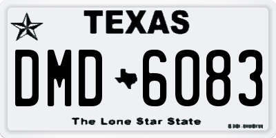 TX license plate DMD6083