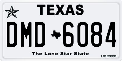 TX license plate DMD6084