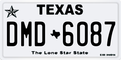 TX license plate DMD6087