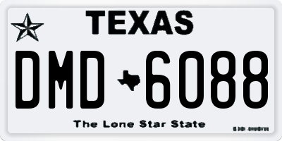 TX license plate DMD6088