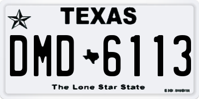 TX license plate DMD6113