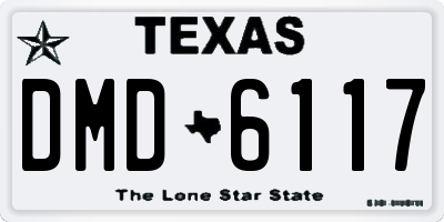TX license plate DMD6117