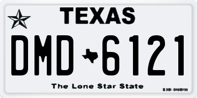 TX license plate DMD6121