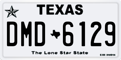 TX license plate DMD6129