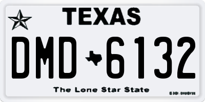 TX license plate DMD6132