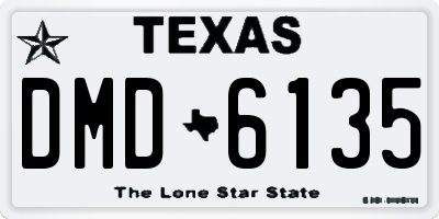 TX license plate DMD6135