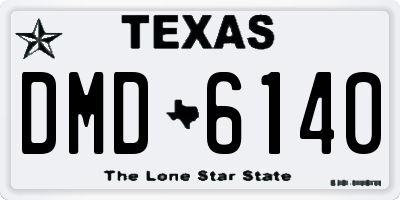 TX license plate DMD6140