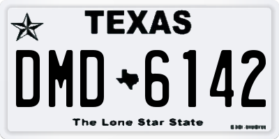 TX license plate DMD6142
