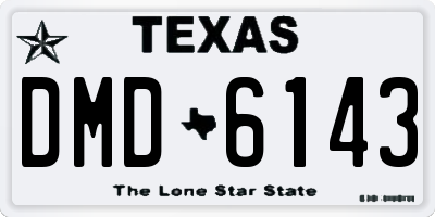 TX license plate DMD6143