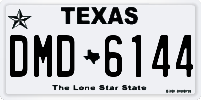TX license plate DMD6144