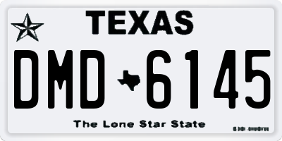 TX license plate DMD6145