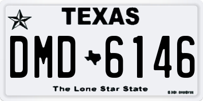 TX license plate DMD6146