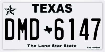 TX license plate DMD6147