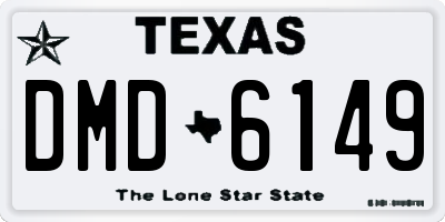 TX license plate DMD6149