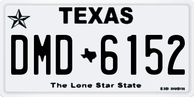 TX license plate DMD6152