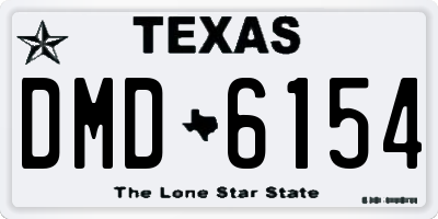 TX license plate DMD6154