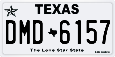 TX license plate DMD6157