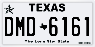 TX license plate DMD6161
