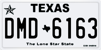 TX license plate DMD6163