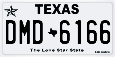 TX license plate DMD6166