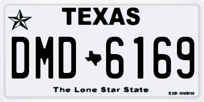TX license plate DMD6169