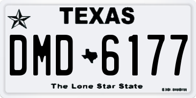 TX license plate DMD6177