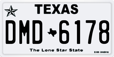 TX license plate DMD6178