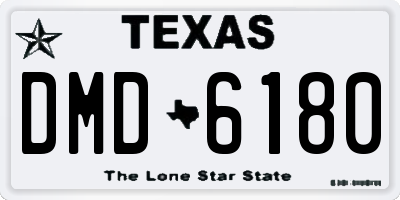 TX license plate DMD6180