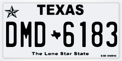 TX license plate DMD6183