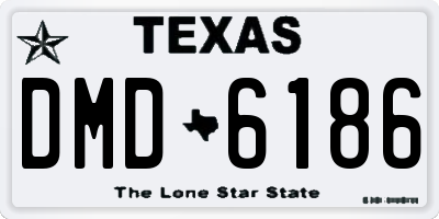 TX license plate DMD6186