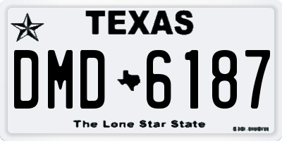 TX license plate DMD6187